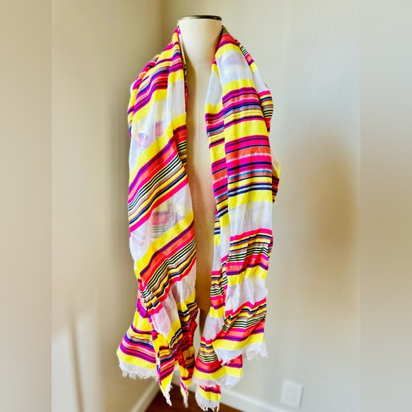 Sunrise Serape Striped Boho Scarf - Picture 8 of 8
